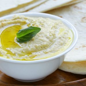 White Bean Dip with Seasoned Pita Chips